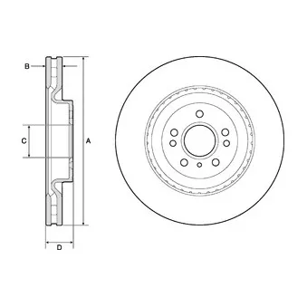 Jeu de 2 disques de frein avant DELPHI BG9175C