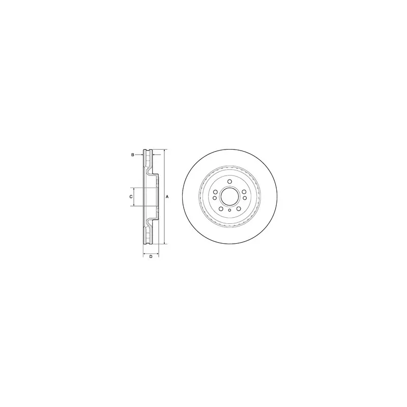 Jeu de 2 disques de frein avant DELPHI BG9175C