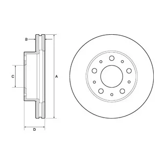 Jeu de 2 disques de frein avant DELPHI BG9180C