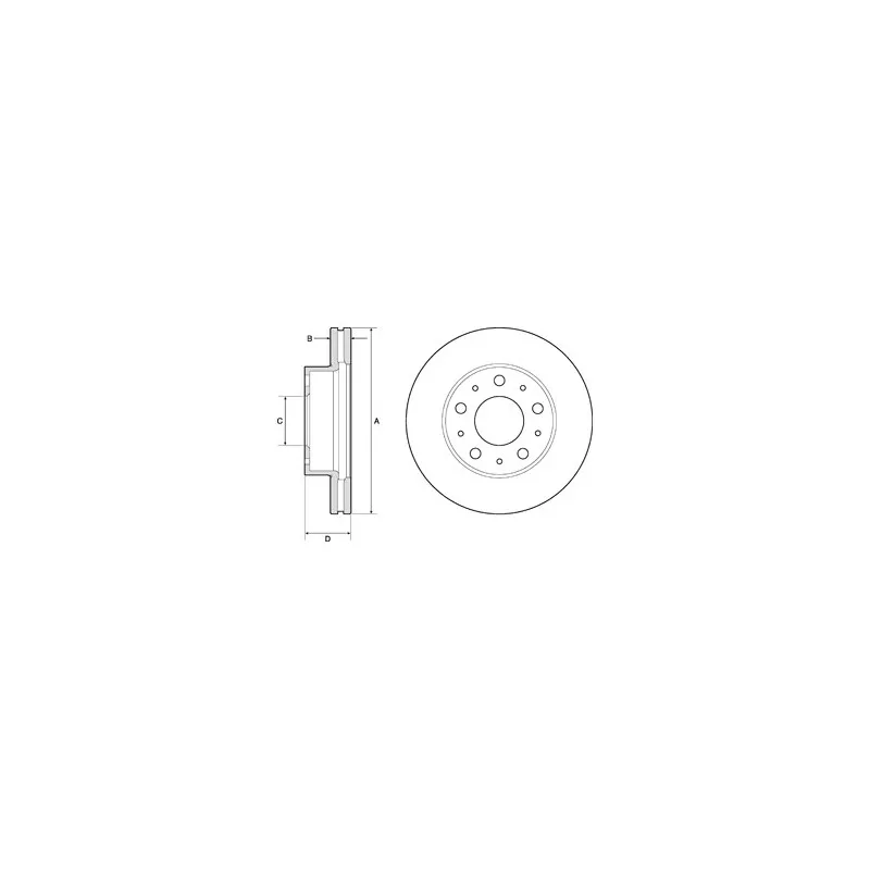Jeu de 2 disques de frein avant DELPHI BG9180C
