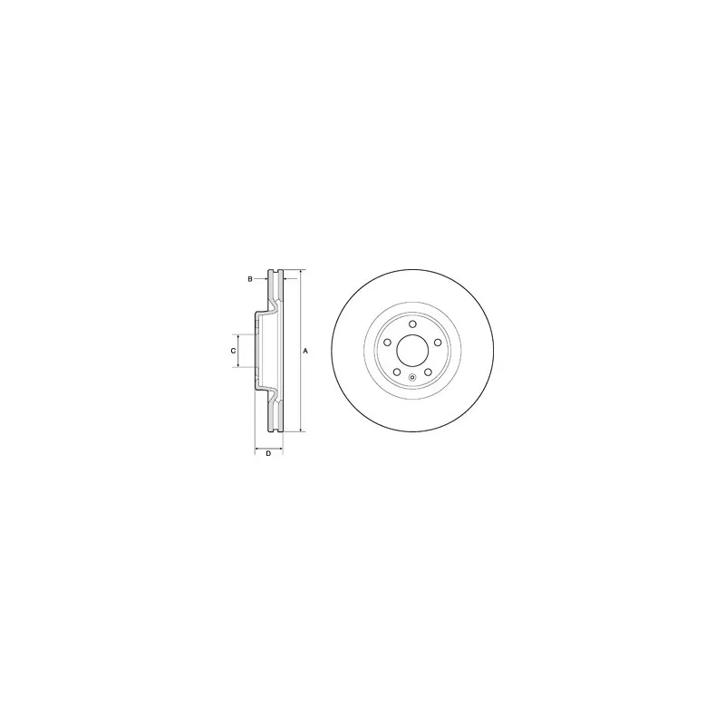 Jeu de 2 disques de frein avant DELPHI BG9181C