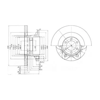 Jeu de 2 disques de frein avant DELPHI BG9722