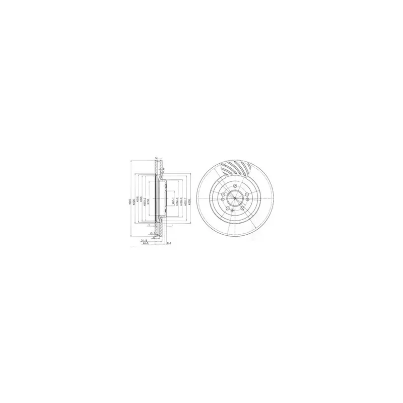 Jeu de 2 disques de frein avant DELPHI BG9759