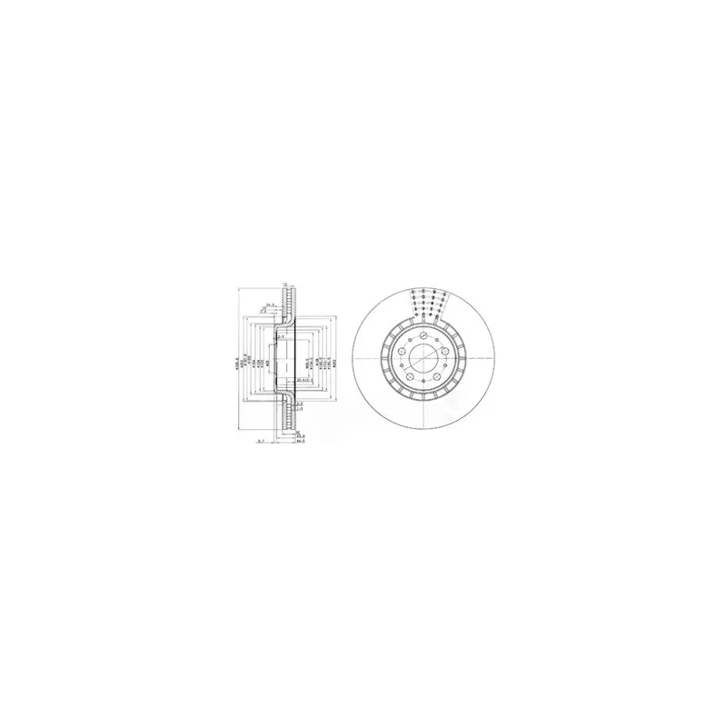 Jeu de 2 disques de frein avant DELPHI BG9783