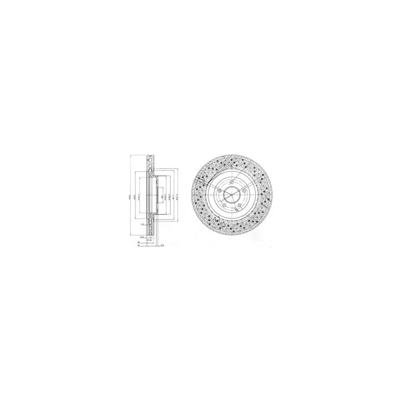 Jeu de 2 disques de frein avant DELPHI BG9876