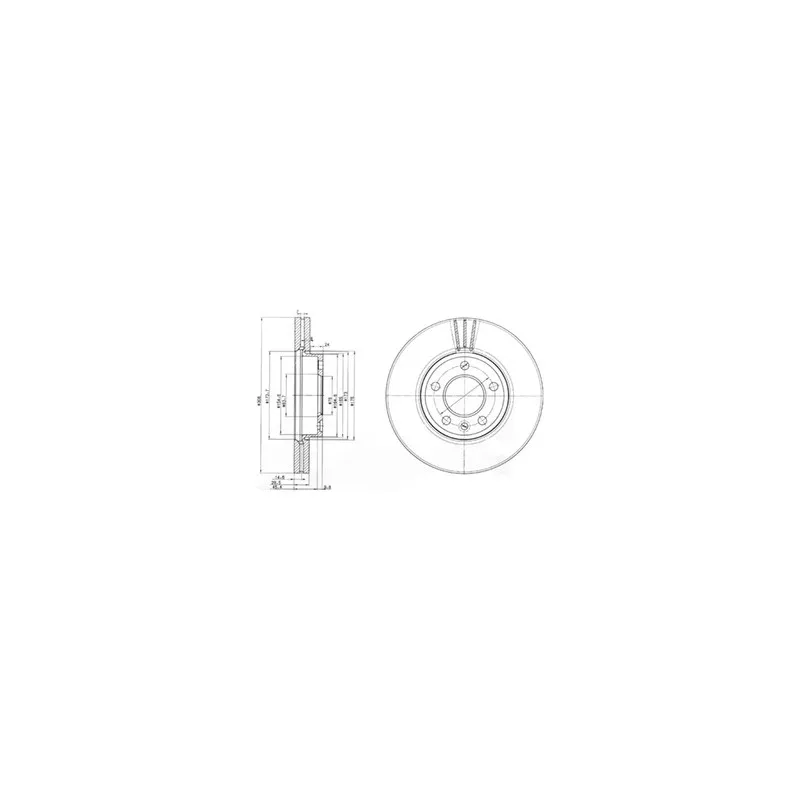 Jeu de 2 disques de frein avant DELPHI BG9891