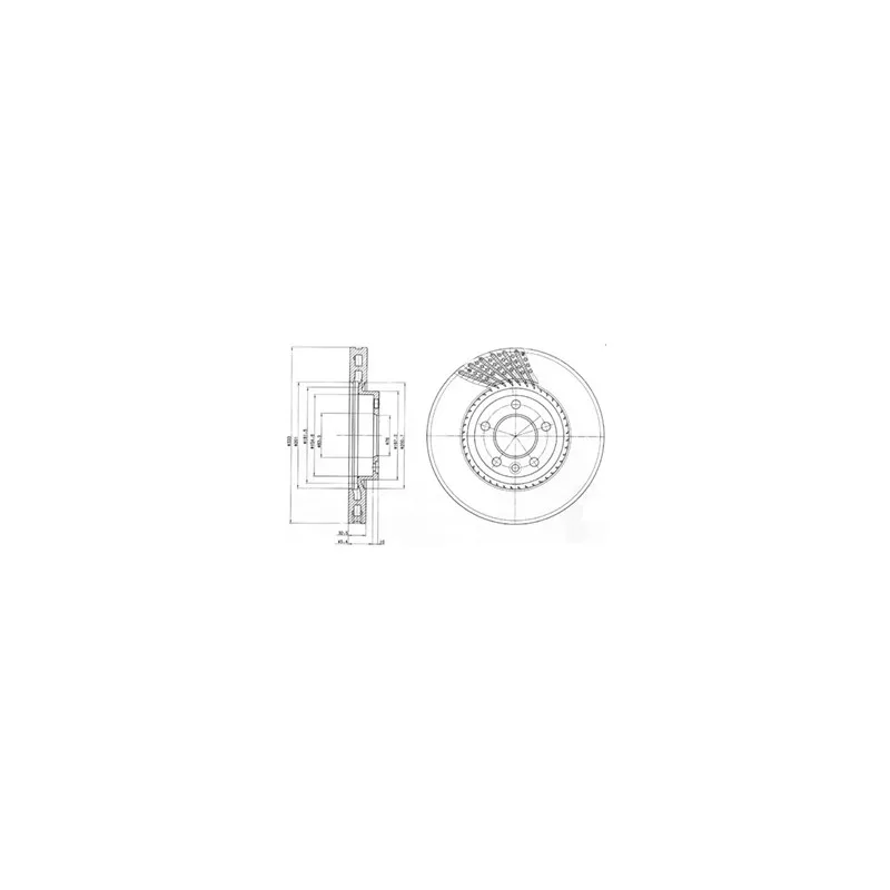 Jeu de 2 disques de frein avant DELPHI BG9892