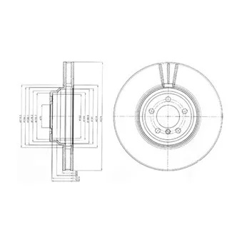 Jeu de 2 disques de frein avant DELPHI BG9915