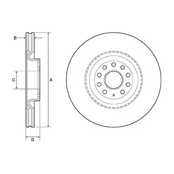 Jeu de 2 disques de frein avant DELPHI BG9952