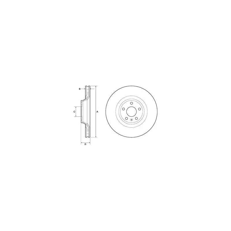 Jeu de 2 disques de frein avant DELPHI BG9955