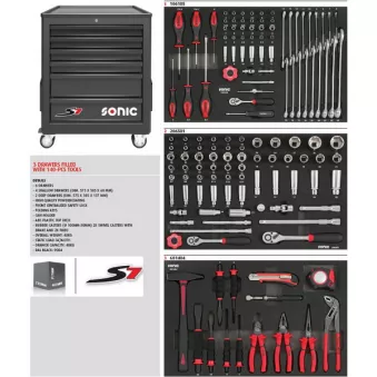 Servante d'atelier avec accessoires SONIC 714040