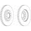 Jeu de 2 disques de frein avant BERAL BCR317A - Visuel 3