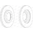 Jeu de 2 disques de frein avant BERAL BCR182A - Visuel 1