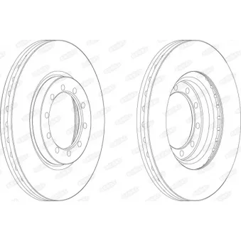 Jeu de 2 disques de frein avant BERAL BCR182A