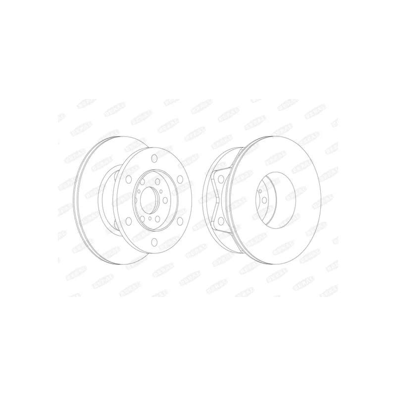 Jeu de 2 disques de frein avant BERAL BCR274A