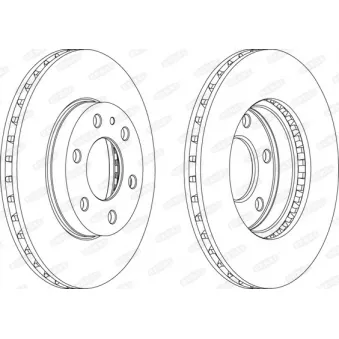 Jeu de 2 disques de frein avant BERAL BCR314A