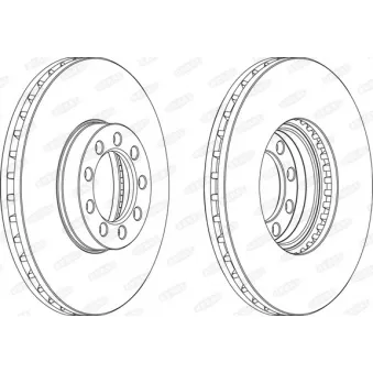 Jeu de 2 disques de frein avant BERAL BCR329A
