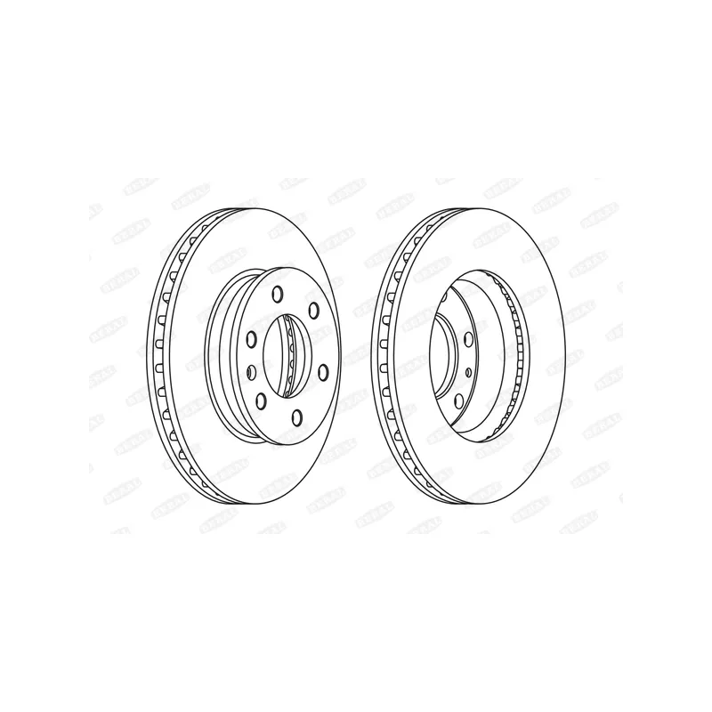 Jeu de 2 disques de frein avant BERAL BCR310A