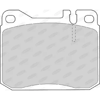 Jeu de 4 plaquettes de frein avant BERAL BCV29581T-15MM