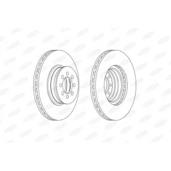 Jeu de 2 disques de frein avant BERAL BCR335A