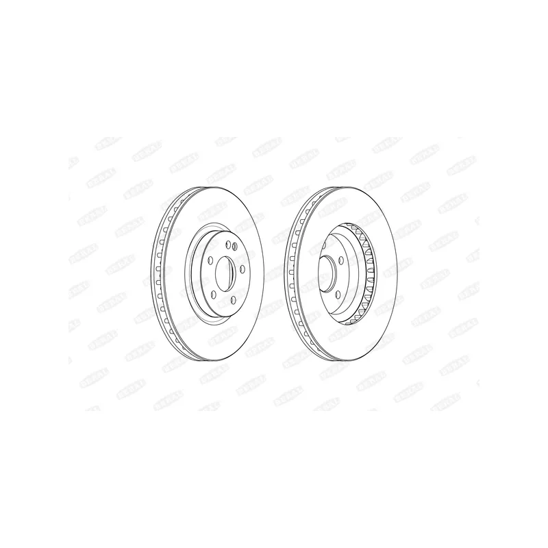 Jeu de 2 disques de frein avant BERAL BCR379A