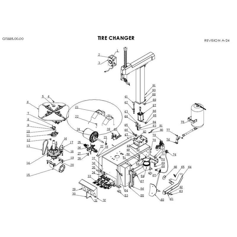 Accessoires et pièces de rechange pour démonte-pneus EVERT 5004072