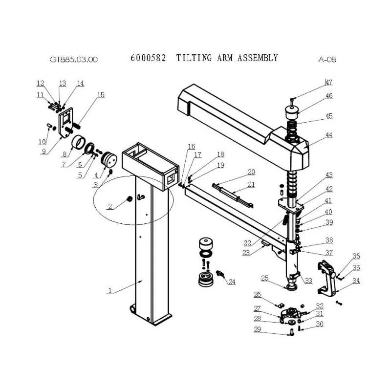 Accessoires et pièces de rechange pour démonte-pneus EVERT 5004068