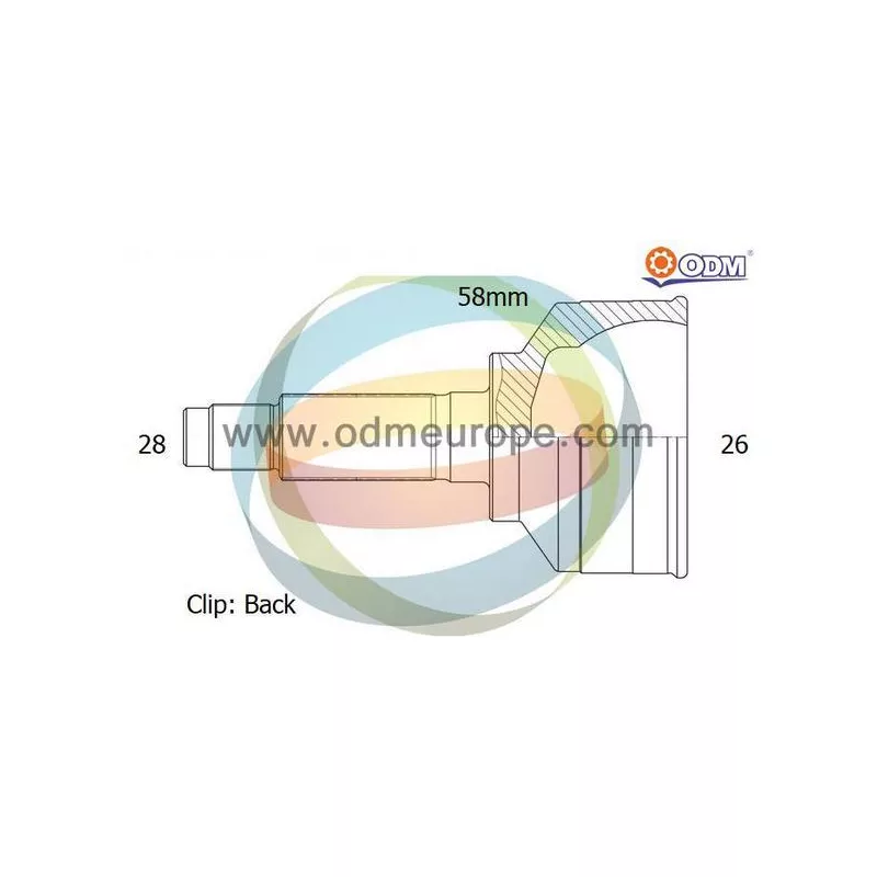 Embout de cardan avant (kit de réparation) ODM-MULTIPARTS 12-050413