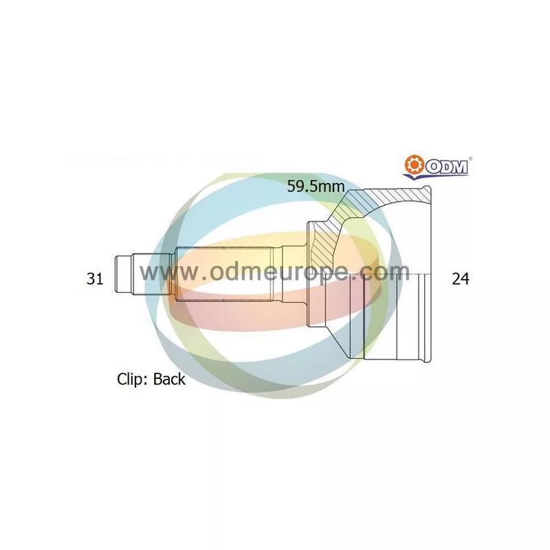 Embout de cardan avant (kit de réparation) ODM-MULTIPARTS 12-050417