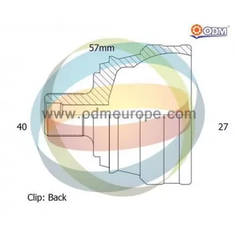 Embout de cardan avant (kit de réparation) ODM-MULTIPARTS 12-151990