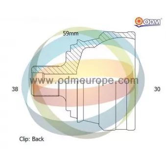 Embout de cardan avant (kit de réparation) ODM-MULTIPARTS 12-211744