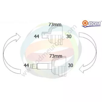 Embout de cardan avant (kit de réparation) ODM-MULTIPARTS