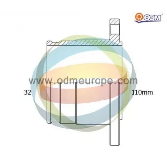 Embout de cardan avant (kit de réparation) ODM-MULTIPARTS 14-216118