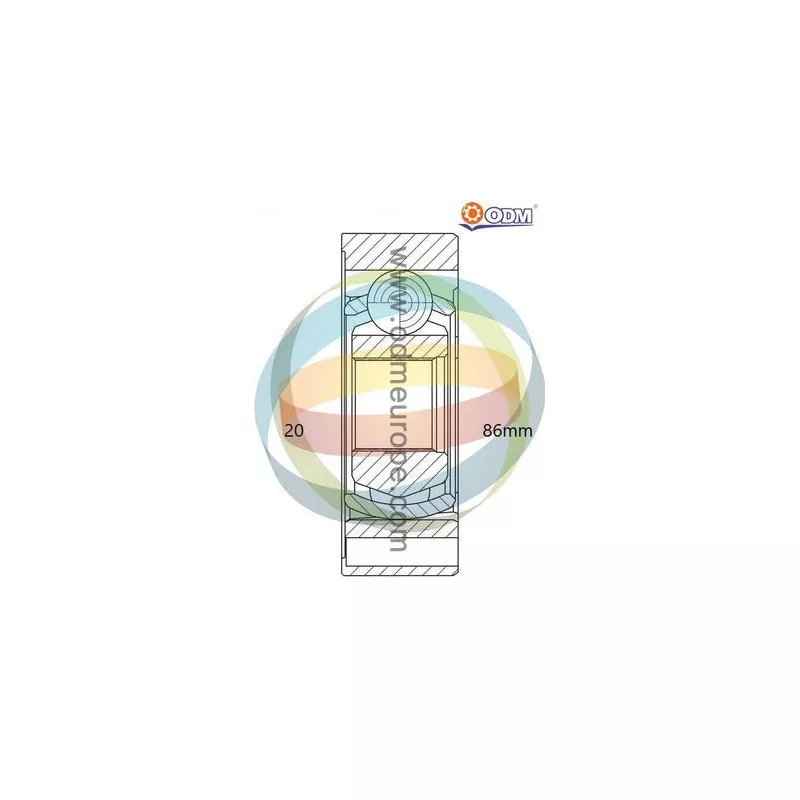 Embout de cardan avant (kit de réparation) ODM-MULTIPARTS 14-216131