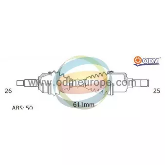 Arbre de transmission ODM-MULTIPARTS 18-042731