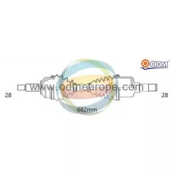 Arbre de transmission ODM-MULTIPARTS 18-051520