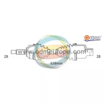 Arbre de transmission ODM-MULTIPARTS 18-052520