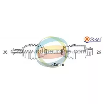 Arbre de transmission ODM-MULTIPARTS 18-052590