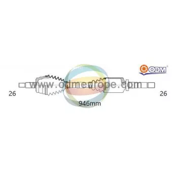 Arbre de transmission ODM-MULTIPARTS 18-052630