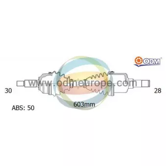 Arbre de transmission ODM-MULTIPARTS 18-085091