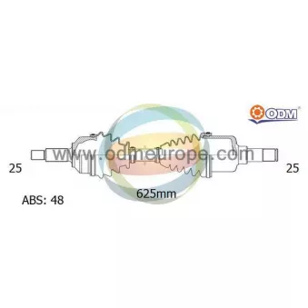 Arbre de transmission ODM-MULTIPARTS 18-085101