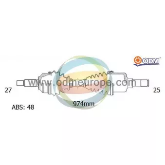 Arbre de transmission ODM-MULTIPARTS 18-086071