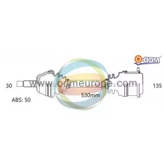 Arbre de transmission ODM-MULTIPARTS 18-086091