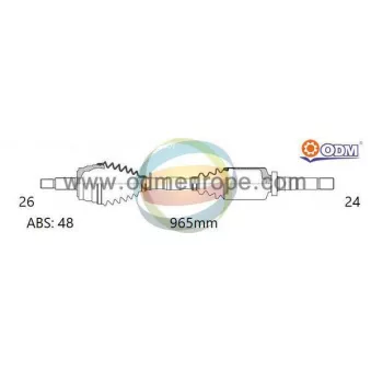 Arbre de transmission ODM-MULTIPARTS 18-092821