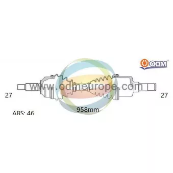 Arbre de transmission ODM-MULTIPARTS 18-122381