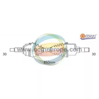 Arbre de transmission ODM-MULTIPARTS