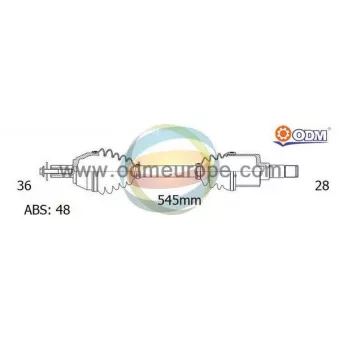 Arbre de transmission ODM-MULTIPARTS