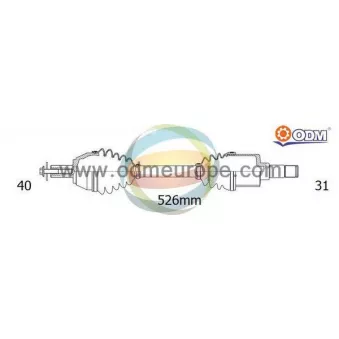 Arbre de transmission ODM-MULTIPARTS 18-151820