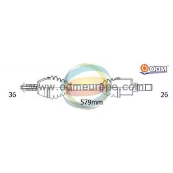 Arbre de transmission ODM-MULTIPARTS 18-151880