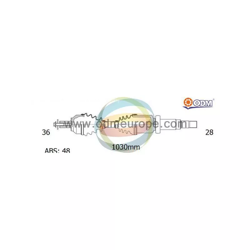 Arbre de transmission ODM-MULTIPARTS 18-152651